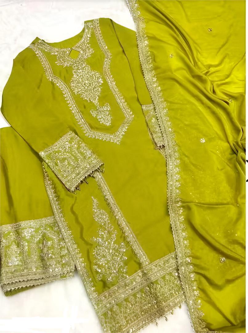 New Latest Designer Party Wear look Top Palazzo & Dupatta Set