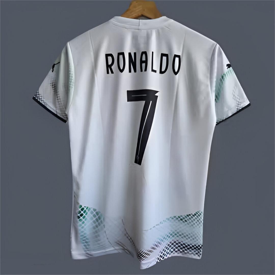 Portugal away Ronaldo jersey 2025-26 half sleeve white