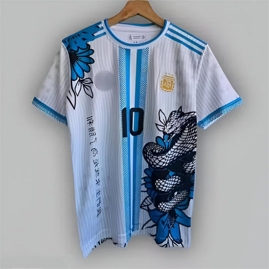 Argentina dragon jersey messi 10 half sleeve