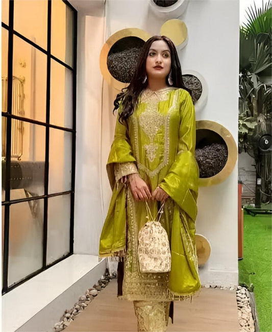 New Latest Designer Party Wear look Top Palazzo & Dupatta Set